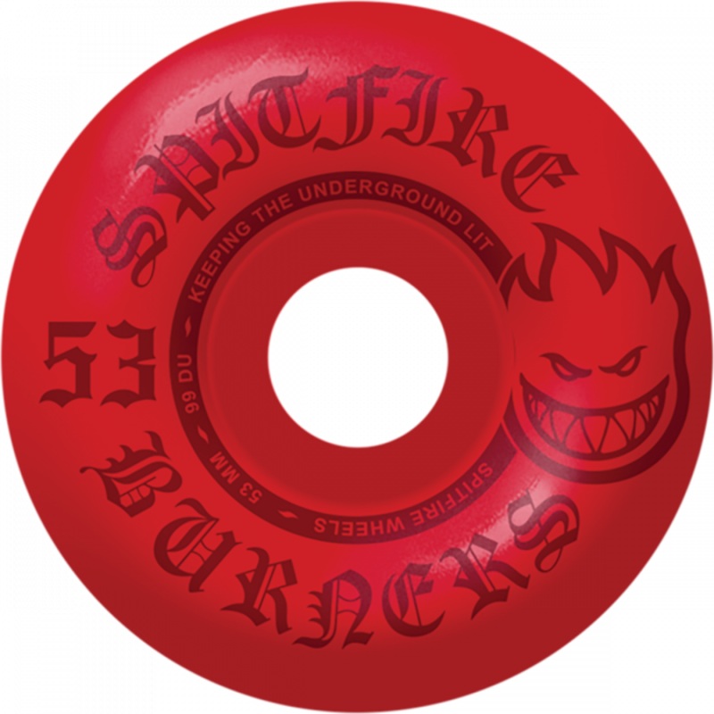 Spitfire Wheels Burners 53mm 99a – Red (Set)