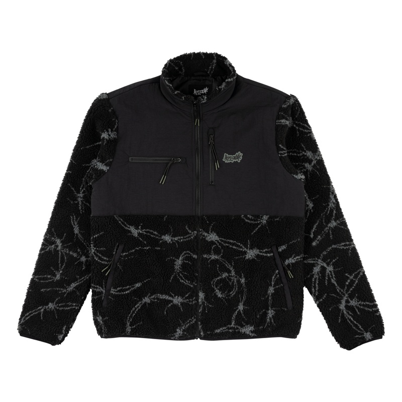 Wire Full-Zip Sherpa Fleece – Black Small