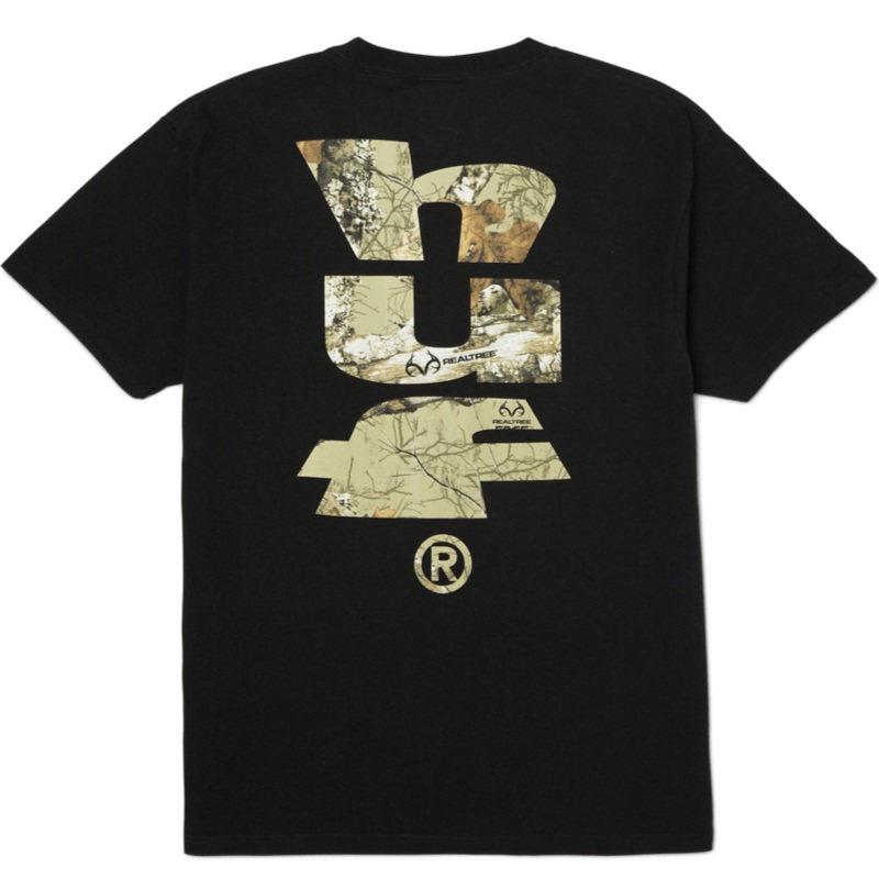 HUF X REALTREE MEGABLAST T-SHIRT BLACK MEDIUM