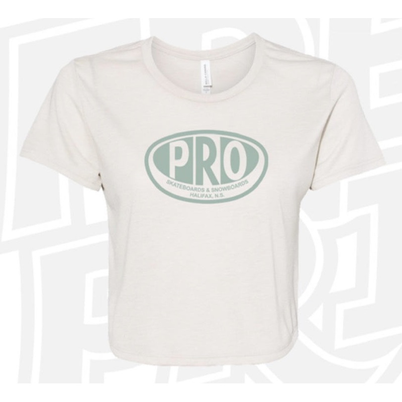 Pro Skates Cropped T-Shirt – Heather Dust/Soft Sage X-Small