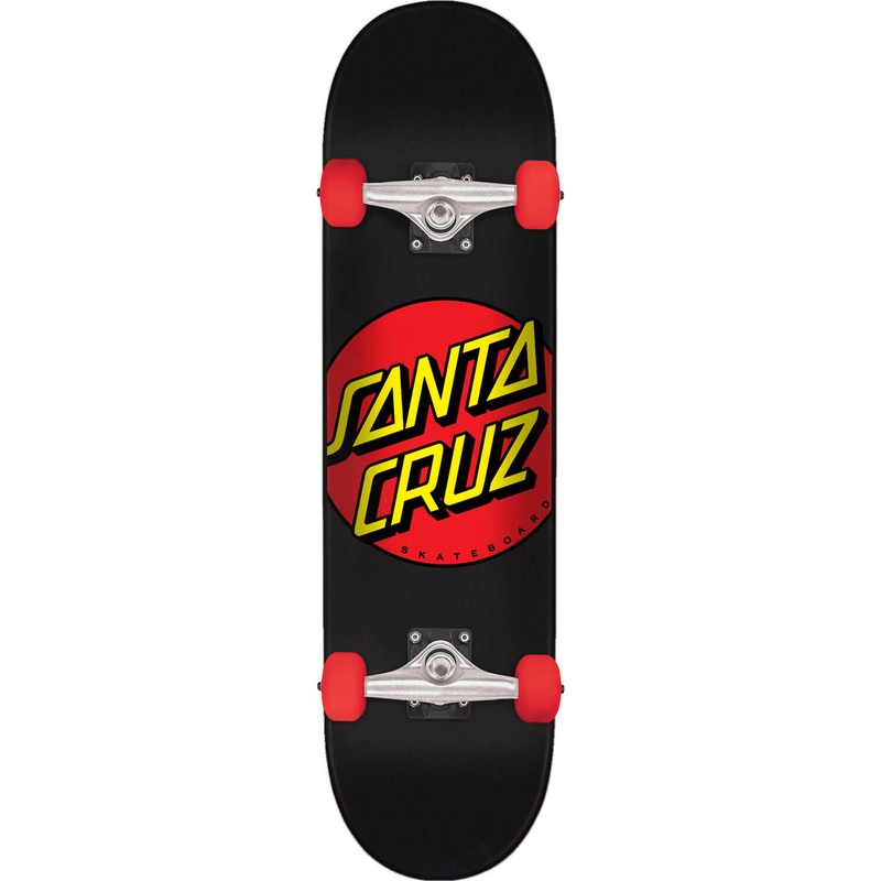 Santa Cruz Classic Dot Full Complete Skateboard – 8.0″ Black/Red