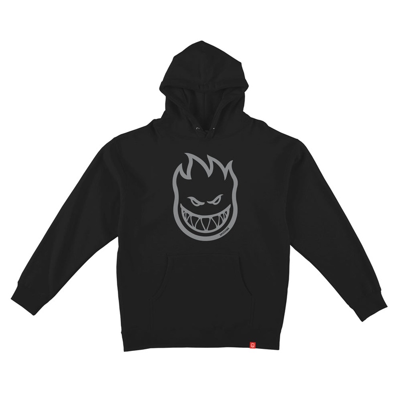 SPITFIRE BIGHEAD PULLOVER HOODED SWEATSHIRT BLACK SMALL