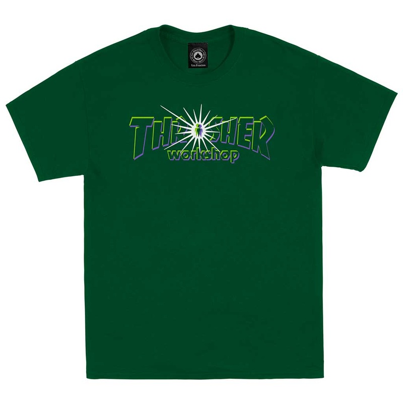 THRASHER X AWS NOVA TEE FOREST GREEN SMALL