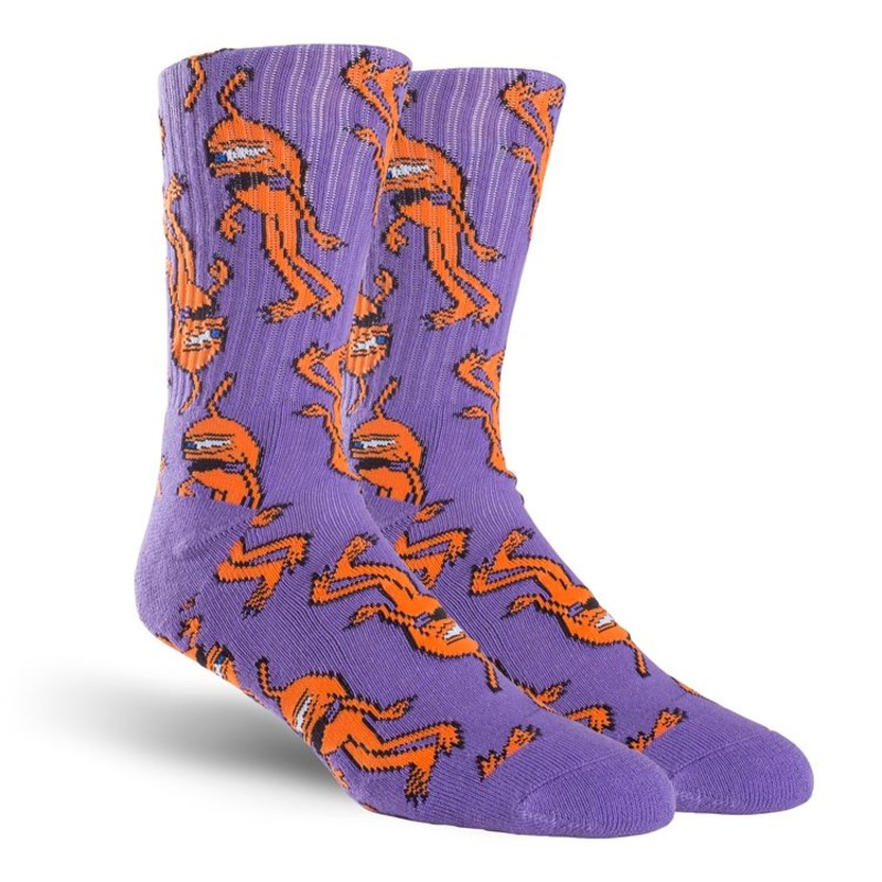 TOY MACHINE SOCKS MULTI SECT PURPLE